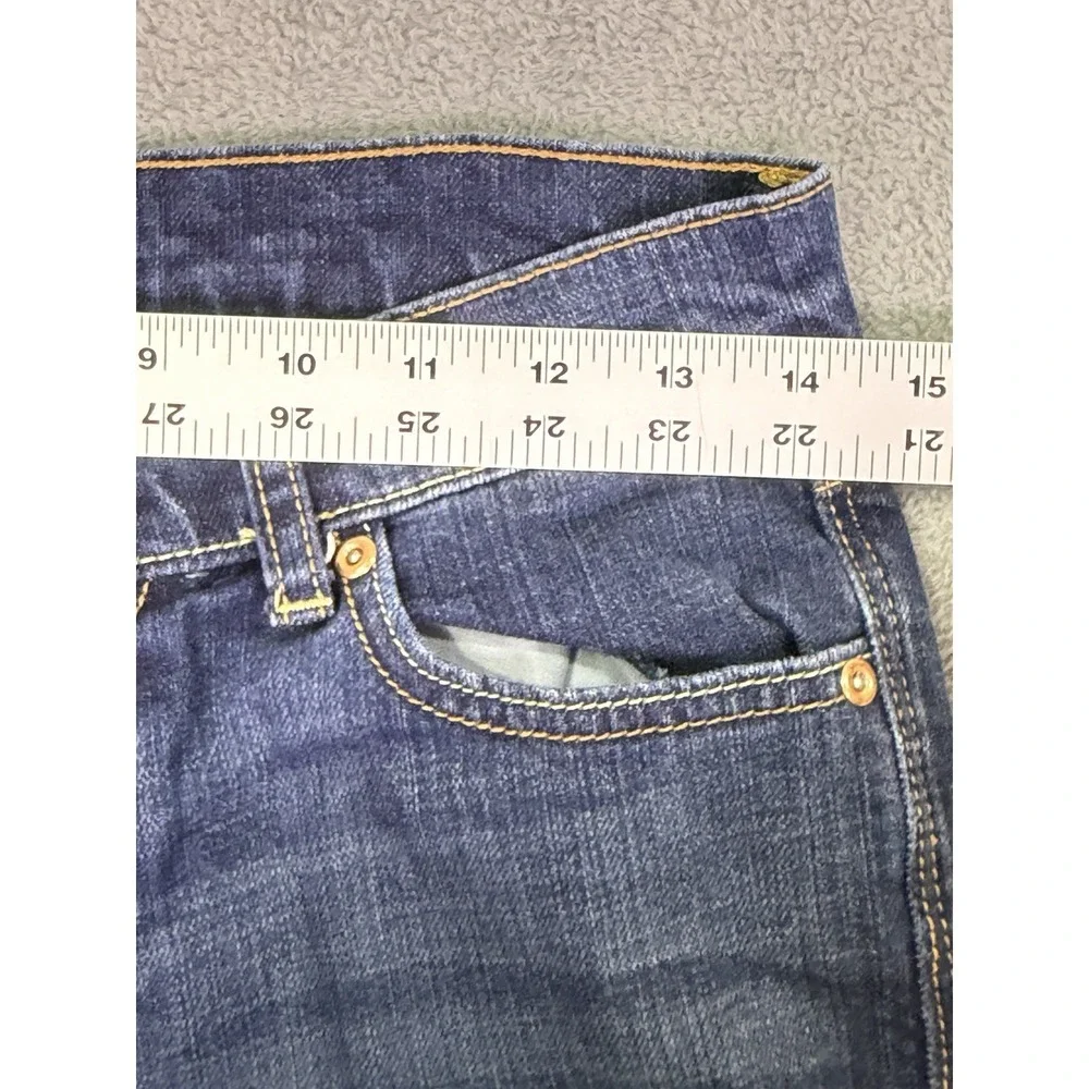 Old Navy Jeans Womens 1 Blue Straight Dark Wash Denim‎ The Diva Low Rise Stretch